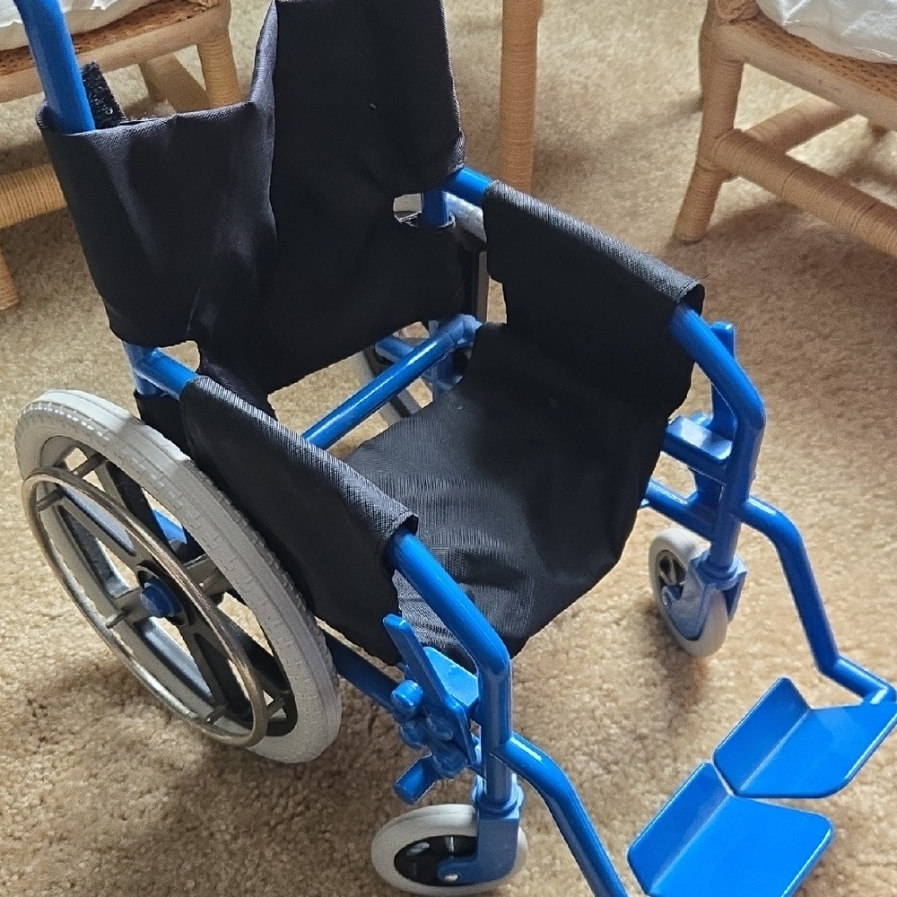Blue and Black Wheelchair